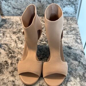 Chic Beige Women's Open-Toe Heels
